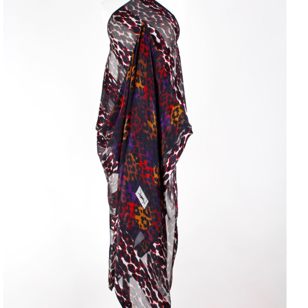 Yves Saint Laurent YSL silk  Scarf .France 53”-53”